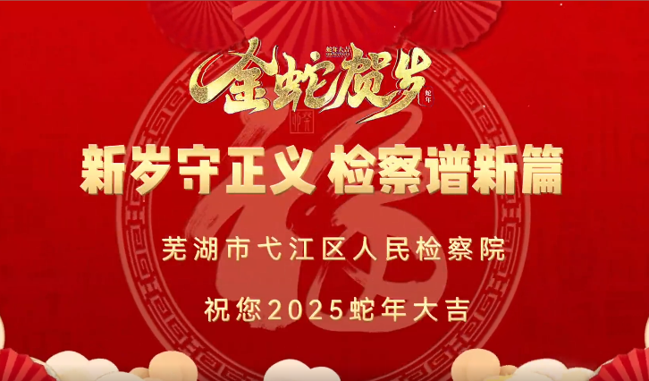 金蛇贺岁！弋江区检察院给您拜年啦！